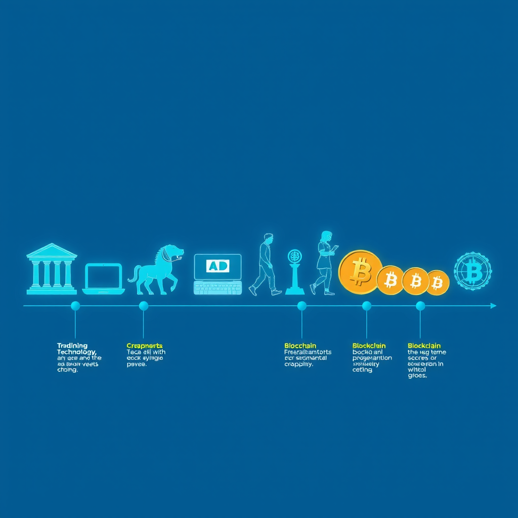 Evoluzione dei sistemi di pagamento digitale dalla tecnologia tradizionale alle criptovalute moderne, timeline visiva con icone di banking, fintech e blockchain in azzurro e teal